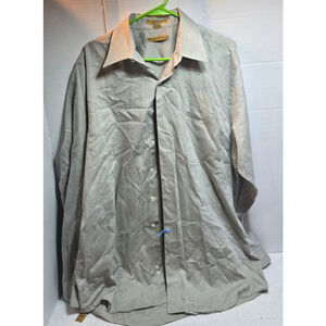 Men's MILANO UOMO Gray Casual Button Down Shirt Neck 16.5